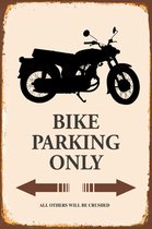 Wandbord - Motor Bike Parking Only