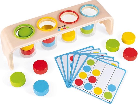 Janod Essentiel - Kleuren Sorteren Spel - Educatief Spel - Leer Spelenderwijs Kleuren - Het Spel Bevat Verschillende Levels - Geschikt Vanaf 2 Jaar van Janod — afbeelding 3
