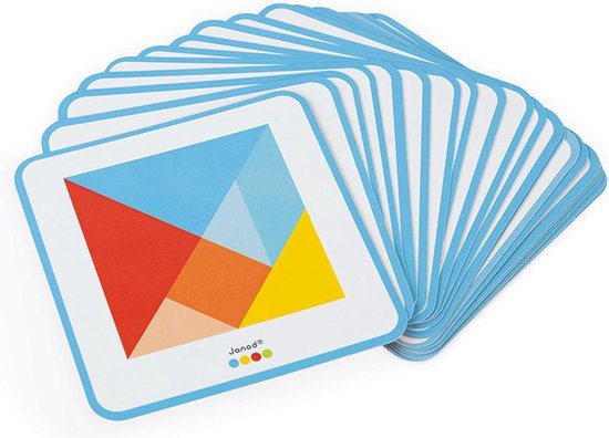 Janod Essentiel - Tangram - Educatief Spel Om Vormen En Kleuren Te Ontdekken - Bevat Veel Figuren Om Na Te Maken - De Tangram Heeft 2 Moeilijkheidsniveaus - Geschikt Vanaf 2 Jaar van Janod — afbeelding 2