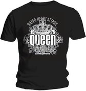 Queen Heren Tshirt -L- Sheer Heart Attack Zwart