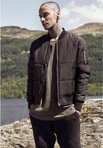 Urban Classics Bomber jacket -S- Basic Quilt Zwart
