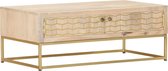 Salontafel  massief Hout- koffietafel (Incl LW3D Klok) Bijzettafel - coffee table woonkamertafel