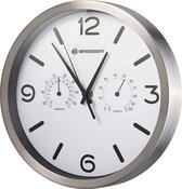 Bresser Wandklok -  Mytime Aluminium  - Wit - Ø25 CM