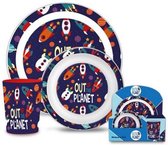 Kids Licensing Eetset Out Of The Planet Junior Melamine Blauw 3-delig