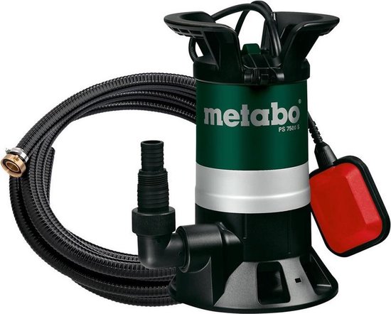Metabo Dompelpomp PS 7500 S set - inclusief 7m afvoerslang, vlotterschakelaar, multi-adapter