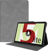 Huawei MediaPad M5 Lite 10.1 PU Leer Folio Book Case - Grijs