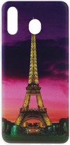 ADEL Siliconen Back Cover Softcase Hoesje Geschikt Voor Samsung Galaxy A20e - Parijs Eiffeltoren