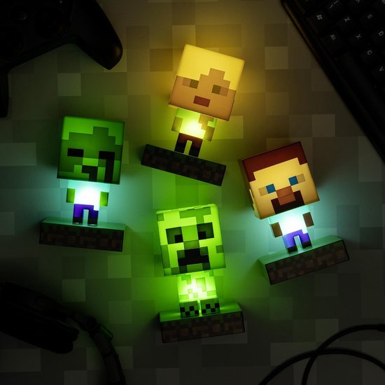 Minecraft - Zombie Nachtlamp - Icon Light - 3D Lamp van Mi — afbeelding 5