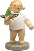 Goldedition nr :13 Dromer, Engel met vlinder/verguld- sokkel grijs, Wendt & Kuhn