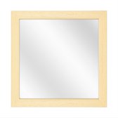 Spiegel met Vlakke Houten Lijst - Blank - 40x40 cm