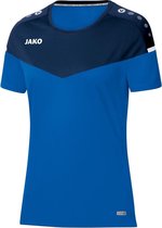 Jako Champ 2.0 T-Shirt Dames Royal Blauw-Marine Blauw Maat 42