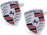 Manchetknopen - Automerk Porsche Zilver