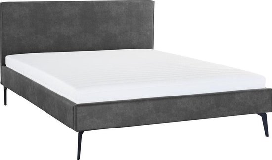 Goed opgeleid Het apparaat Garantie Beter Bed Novelle Bedframe Lederlook - 180x200 cm - Antraciet | bol.com