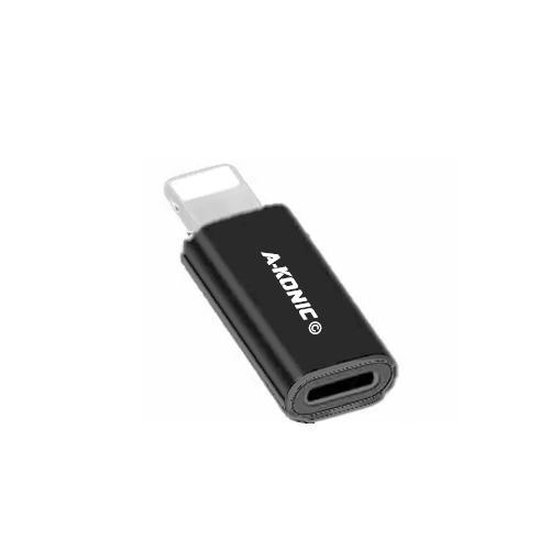 A-Konic© USB-C naar lightning 8 pin convertor | opzetstuk | office | USB C HUB | pc | laptop | USB C naar USB A female | telefoon | adapter | Compatible With Apple Macbook Pro | Air | Iphone | IPAD | Zwart |