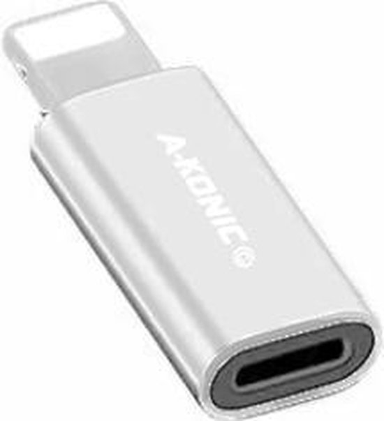 A-konic USB-C naar Apple Lightning Adapter - 8 Pin convertor voor o.a.  Ipad, Iphone,... | bol.com
