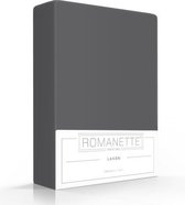 Romanette Laken 100% Katoen - Antraciet - 240x260cm