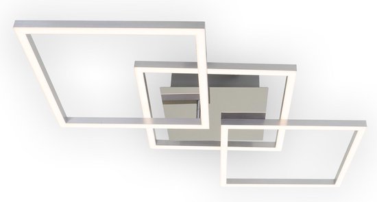 Briloner Leuchten FRAME Plafondlamp - LED - 36W - Dimbaar - Draaibaar - Chroom Zilverkleurig