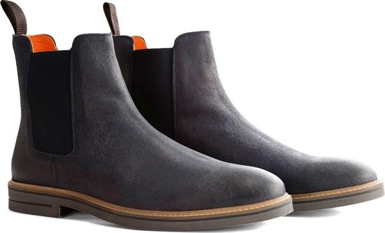 Travelin Newburgh Chelsea - Leren herenschoenen - Blauw geborsteld Leer -  Maat 42 | bol.com