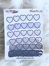 Mimi Mira Creations Functional Planner Stickers Hearts 03