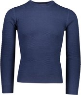 Gran Sasso  Trui Blauw Aansluitend - Maat XL  - Heren - Lente/Zomer Collectie - Katoen