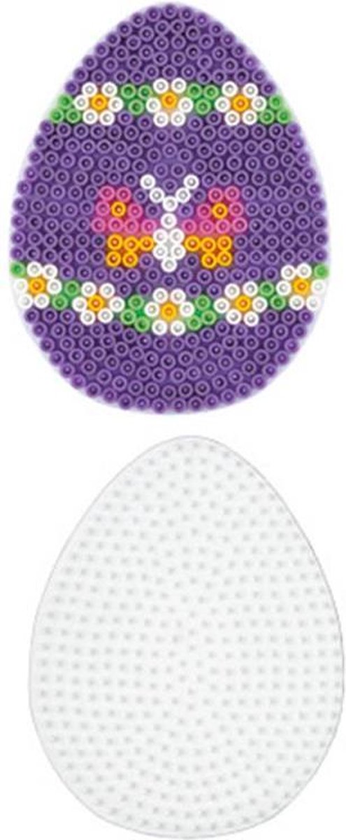 Hama midi strijkkralen vormpje EI / PAASEI, figuur / grondplaat voor normale strijkparels (strijkkralenbordje / legbordje Pasen, cadeau idee voor Kerstmis)
