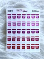 Mimi Mira Creations Functional Planner Stickers Coffee Cups Set 5