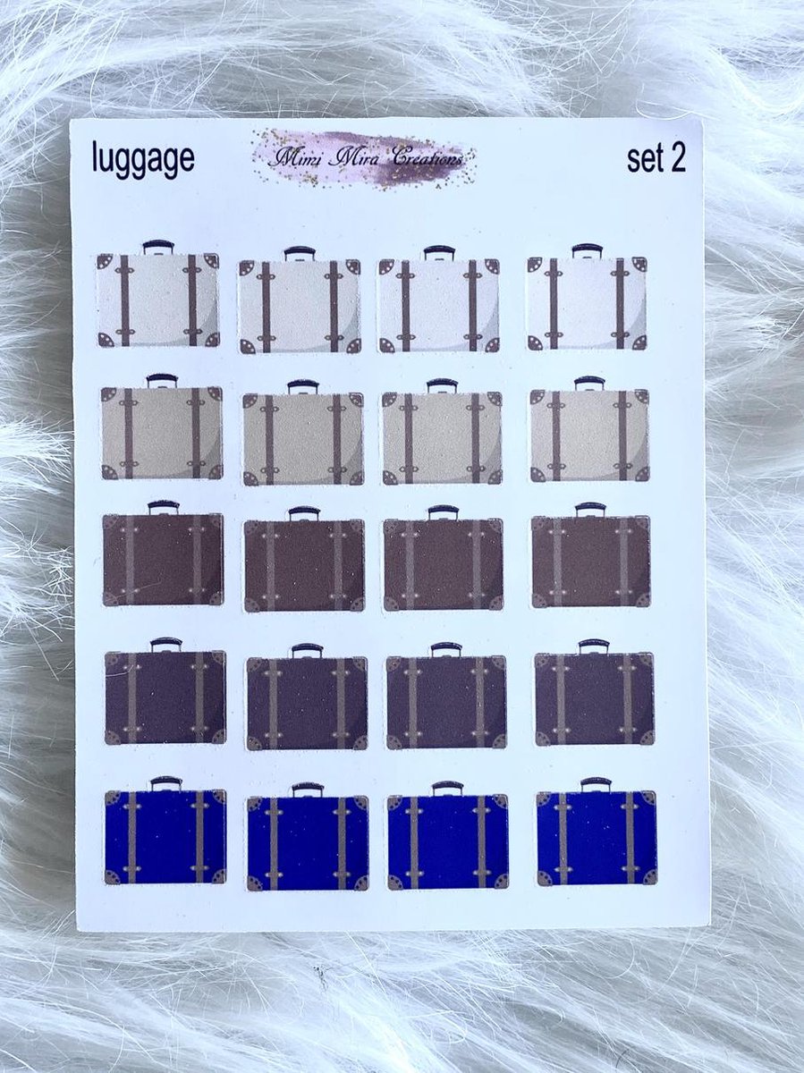 Mimi Mira Creations Functional Planner Stickers Luggage Set 2