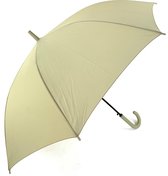 Benetton paraplu lang automatisch effen licht kaki beige