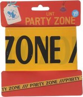 Afzetlint ''Party Zone'' - 4 het moment! - 10 meter