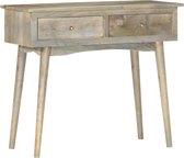 Bijzettafel Massief hout - koffietafel (Incl LW3D Klok) l - coffee table woonkamertafel