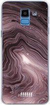 Samsung Galaxy J6 (2018) Hoesje Transparant TPU Case - Purple Marble #ffffff
