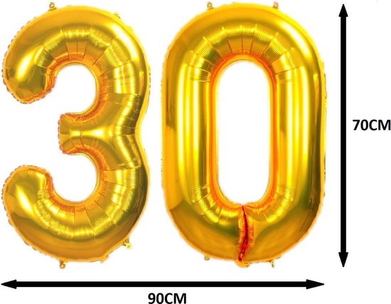 Nombre de ballon d'aluminium 30 ans d'or ballon d'aluminium de
