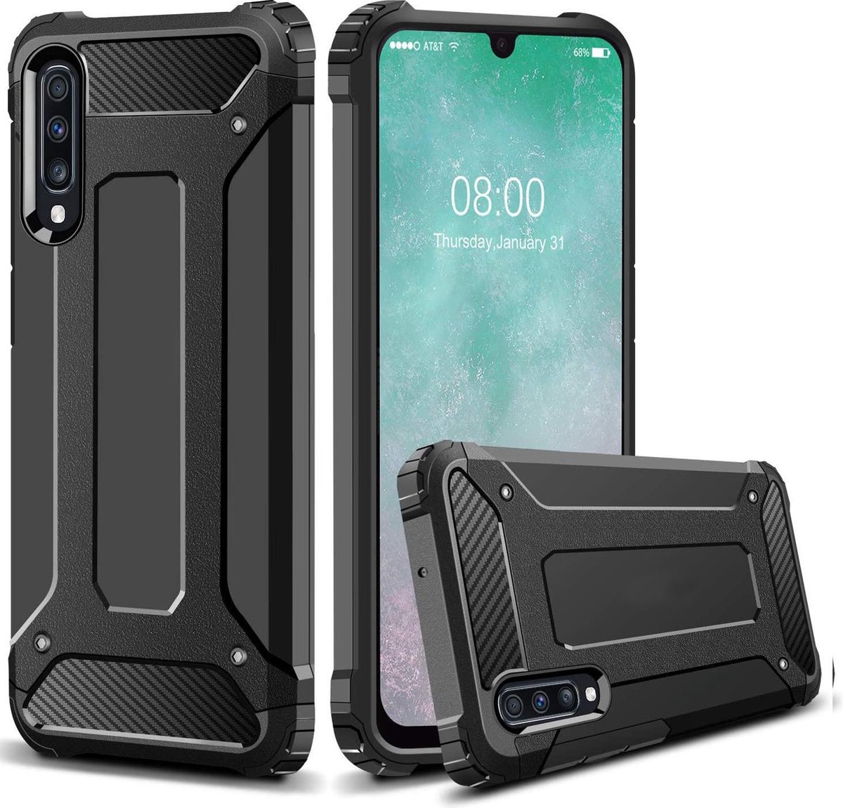 Samsung Galaxy A50 / A50s Hoesje - Heavy Duty Back Cover - Hybride Military Grade Case - Epicmobile
