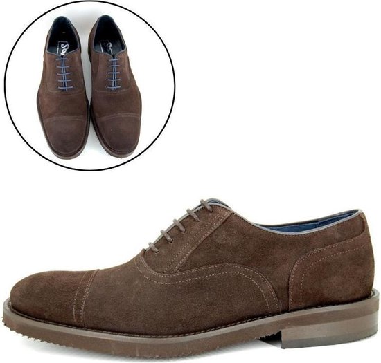 Stravers - Pointure 37 Neat Chaussures à lacets pour hommes avec semelle en caoutchouc. Chaussures Homme Marron Petites Pointures