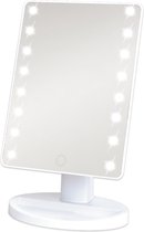 Make-up Spiegel met Verlichting - LED spiegel - 16x LED - Vergrotende werking - Verstelbaar - Touch - Wit