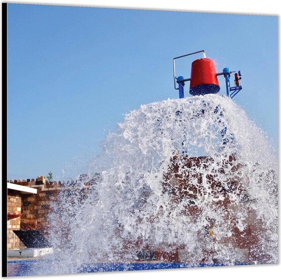 Dibond –Water Pretpark– 80x80 Foto op Aluminium (Met ophang)