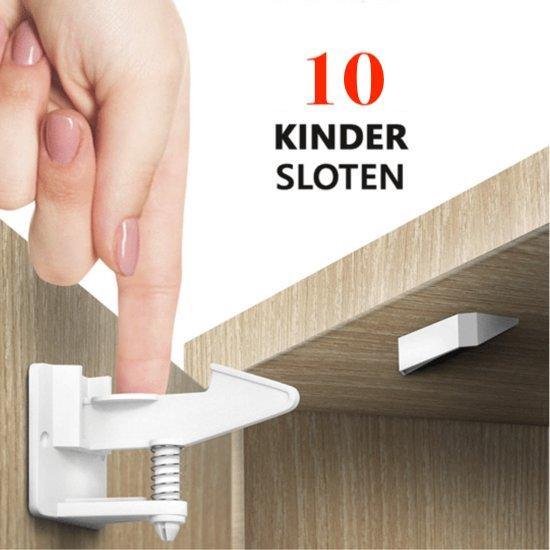 10 stuks Kinderslot Keukenkast | Onzichtbare kinder veiligheidsslotjes | 3M  tape |... | bol.com