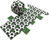 Presentdoosje "voetbal doosje groen" : 9,5 x 9,5 x 9,5cm (10 stuks)