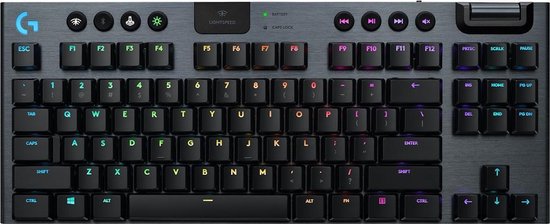 Logitech G915 TKL Draadloos Mechanisch Gaming Keyboard – GL Tactile – QWERTY (ISO) – Zwart