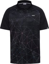 Head Performance Polo Tennis Shirt Tenniskleding Heren Zwart - Maat XL