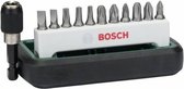 Jeu d'embouts Bosch 12 pièces - PH1-2-3, PZ1-2-3, T15-20-25, S0.6x4.5, S0.8x5.5