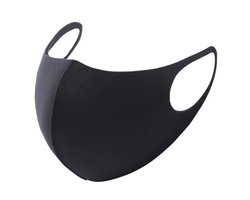Wasbare mondkapjes effen zwart