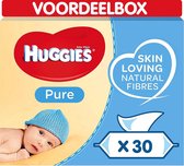 Bol.com Huggies Pure Billendoekjes voordeelbox 30 x 56 babydoekjes aanbieding