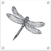 Tuinposter Libelle - 65x65 cm