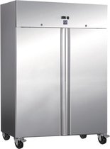 Gastro-Inox RVS 1200 liter koelkast, statisch gekoeld met ventilator