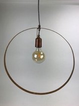 - hanging lamp | ring | blue/gold | iron | 50x5x52cm - ijzer - 50x5x52