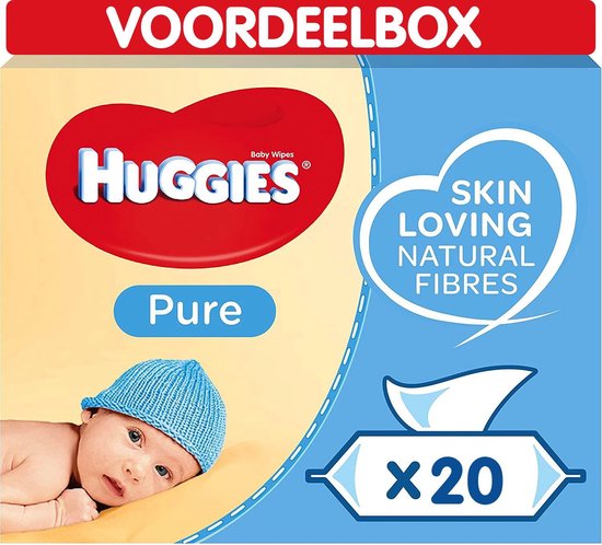 Lingettes pour bébé x56 Huggies Pure
