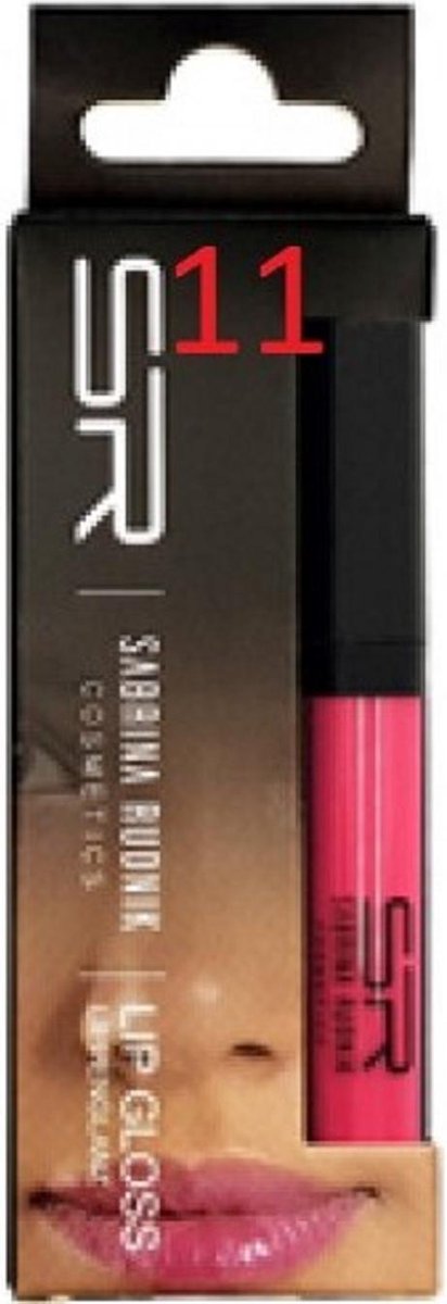 Sabrina Rudnik Cosmetics - Mini lipgloss met lanoline olie - roze - nummer 11 - 1 mini flesje in blisterverpakking