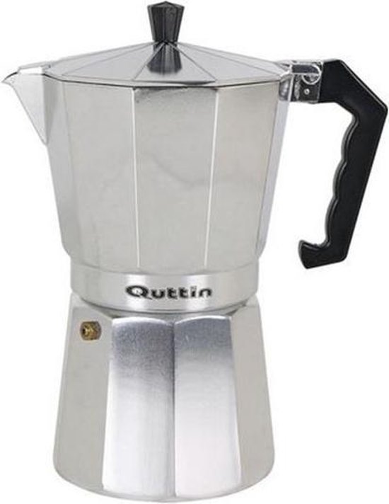 Italiaanse Koffiepot Quttin | Aluminium | 6 kops | percolator | Voor | bol.com