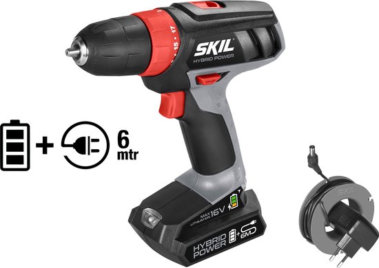 Skil 2461 AA Hybrid Power Accuboormachine - 16V Max 1,5Ah - Zowel met als... | bol.com